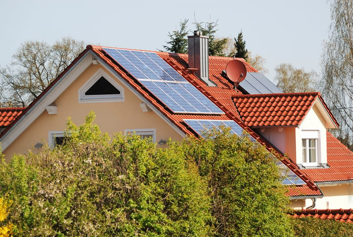 House with Photovoltaic Installation